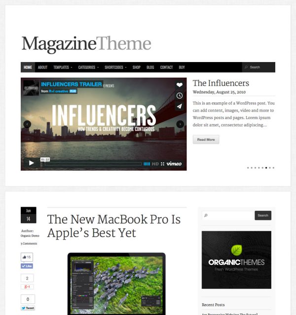 Magazine Theme – WordPress Block Themes and Plugins – Organic Themes