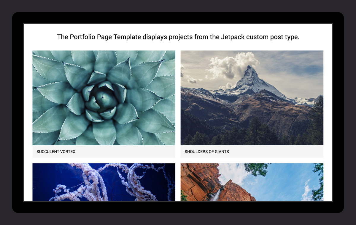 Showcase your art and design with the portfolio template!
