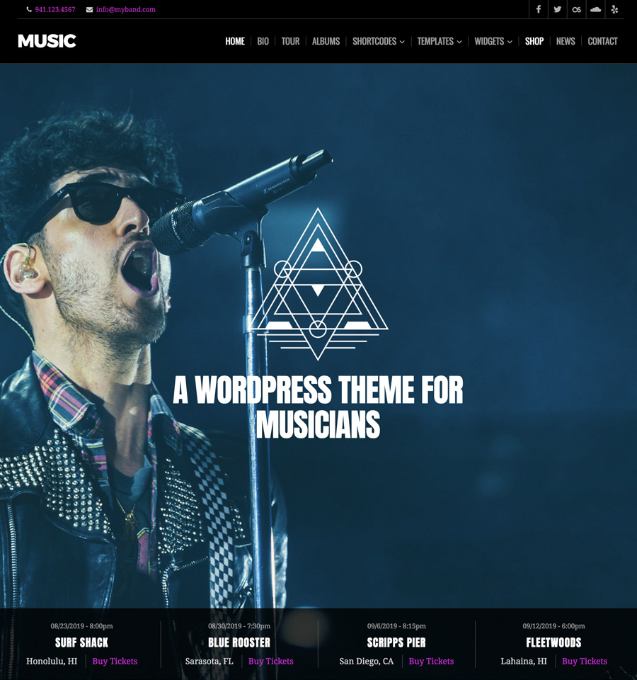 WordPress Music Theme