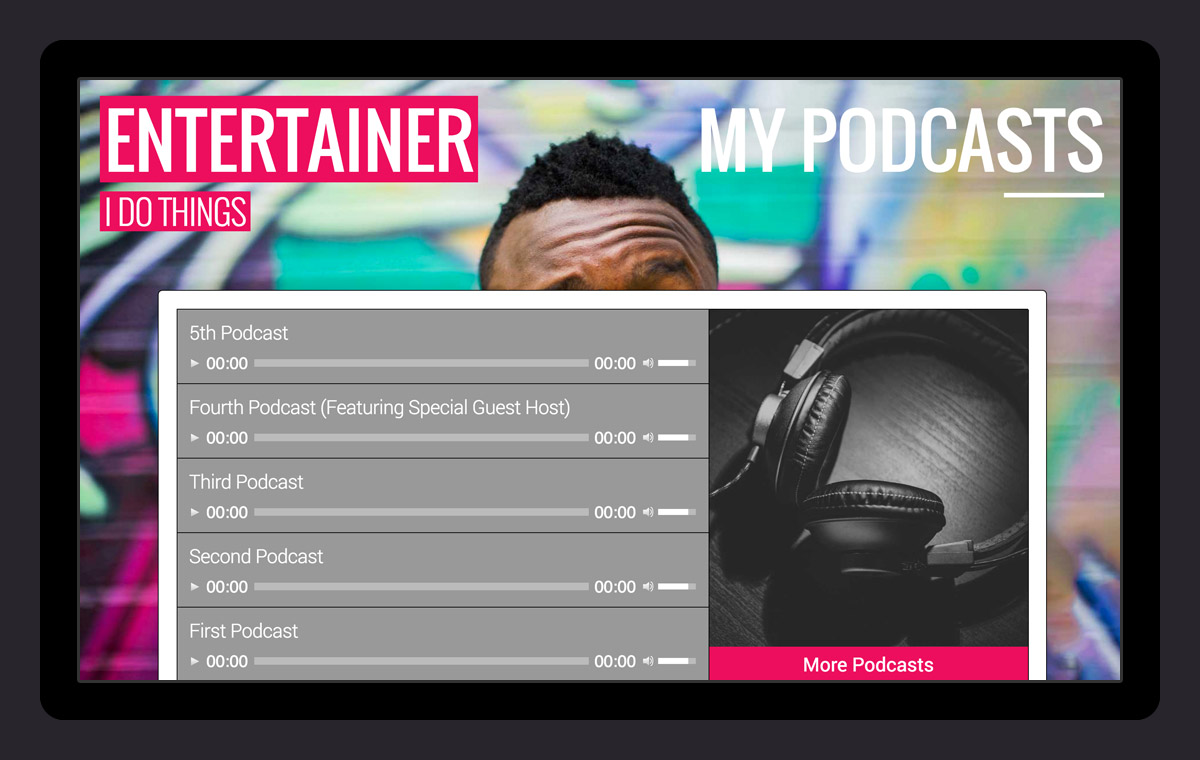 Display your Podcasts or audio files!