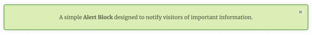 WordPress Alert Block