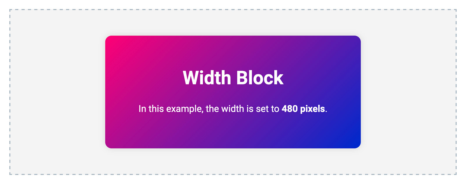 WordPress Max-Width Container Block