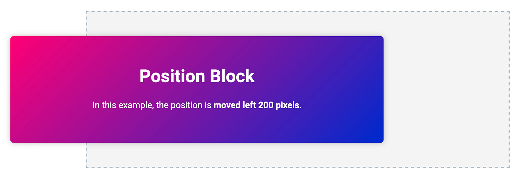 WordPress Position Block