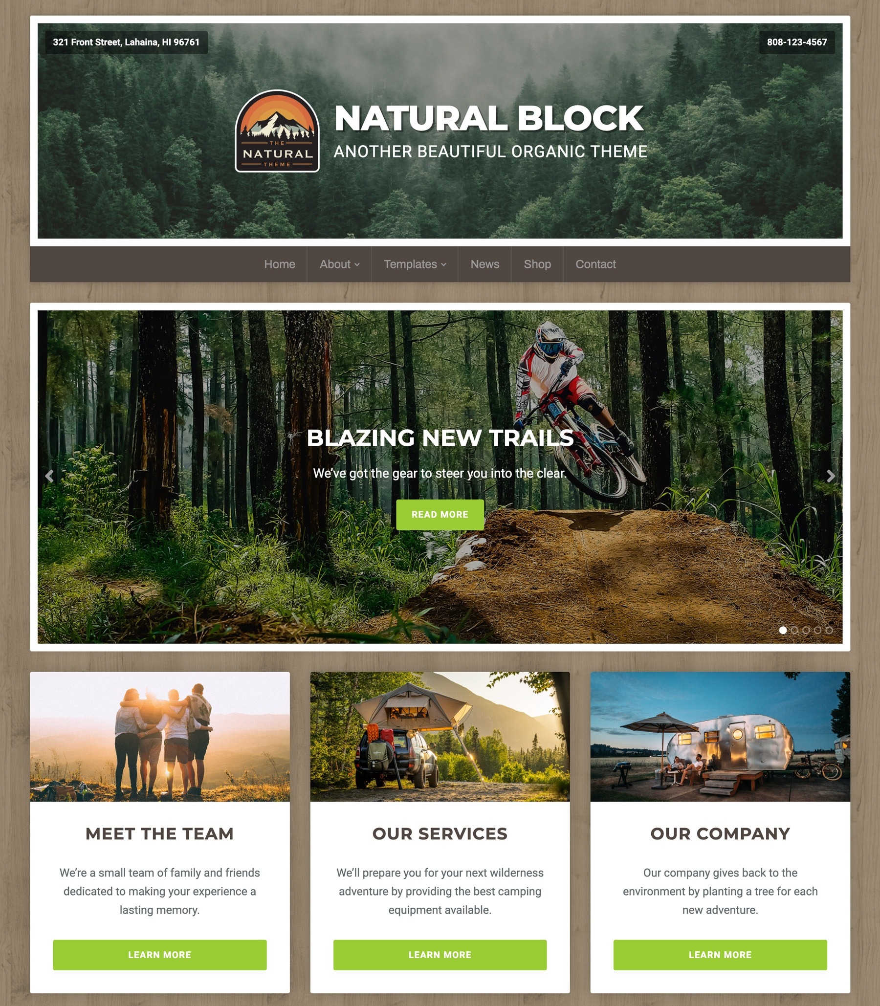 Natural Block theme